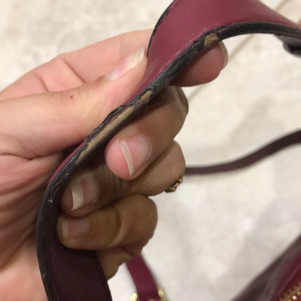 Coach Burgundy Crossbody Hobo Bag - Picture 3 of 7